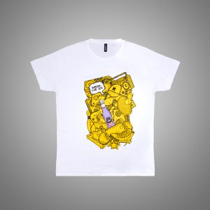 تیشرت یقه‌گرد ۱۰۰٪ پنبه سوپر یک‌رو | چاپ سیلک + DTF | سفارش شرکت سایه‌سمن (آیسی مانکی)